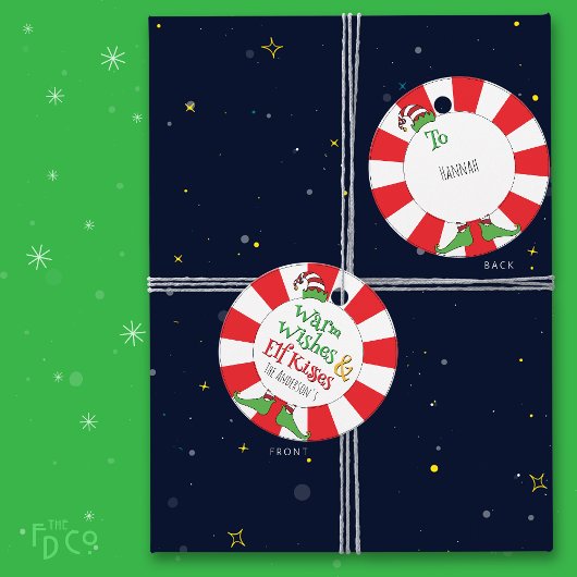 Warme wensen en elf kusjes! bedankjes labels