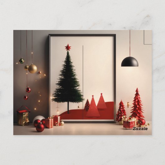 Warme wensen en feestelijke vrolijkheid! 🎄 Vrolij Briefkaart (Achterkant)