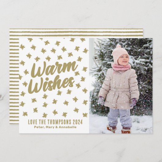 Warme Wensen Feestdagenkaart (Voorkant / Achterkant)