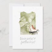 Warme Wensen & Feestelijke Knuffels Waterverf Feestdagenkaart (Voorkant)