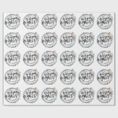 WARME WENSEN Festivische Winter Robin Persoonlijk Cadeaupapier (Vlak)