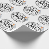 WARME WENSEN Festivische Winter Robin Persoonlijk Cadeaupapier (Hoek)