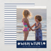 Warme Wensen Florida Strand Familie Foto Kerstmis Feestdagenkaart (Voorkant / Achterkant)