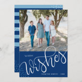 Warme wensen - fotokaart feestdagenkaart (Voorkant / Achterkant)