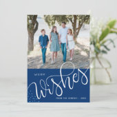 Warme wensen - fotokaart feestdagenkaart (Staand voorkant)