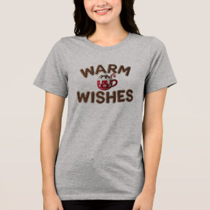 Warme Wensen Gezellige Kerstcitaat Tri-Blend Shirt