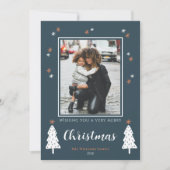 Warme wensen Groene Kerstkaart (Voorkant)