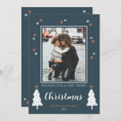 Warme wensen Groene Kerstkaart (Voorkant / Achterkant)