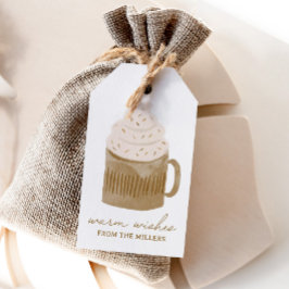 Warme Wensen Hot Cacao Kerstvakantie Cadeaulabel