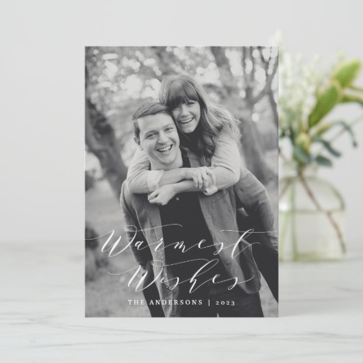 Warme Wensen | Kerstkaart (Staand voorkant)