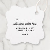 Warme wensen | Klassieke warme chocoladekerst Bedankjes Labels (Achterkant)