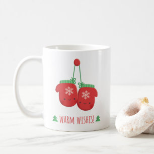 Warme Wensen Knuffel Kerst Sneeuwvlok Handschoenen Koffiemok