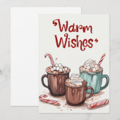 Warme Wensen - Knus Warme Chocolade Kerstkaart (Voorkant / Achterkant)