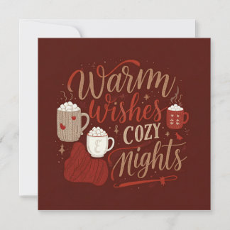 Warme Wensen & Knusse Nachten - Vier het Comfort Feestdagenkaart