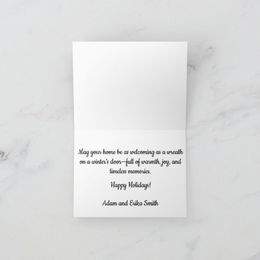 Warme wensen, natuurlijke vreugde kaart (Binnen)