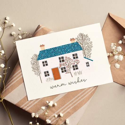 Warme wensen Non-denominational gevouwen vakantie  Kaart