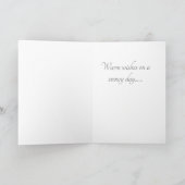 Warme wensen op een besneeuwde dag kaart (Binnen)