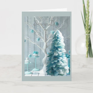 Warme wensen op een besneeuwde dag kaart