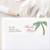 Warme Wensen Palmboom Vakantie Retouradres Label (Insitu)