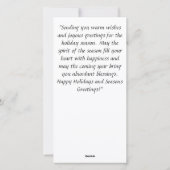 Warme Wensen: Prettige Feestdagen Feestdagenkaart (Achterkant)