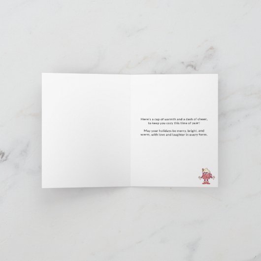 Warme wensen: Retro Groovy Holiday Kaart (Binnen)