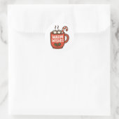 Warme wensen ronde sticker (Tas)
