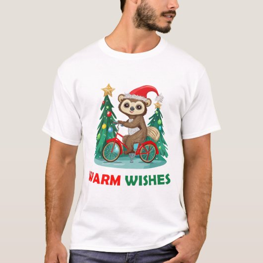Warme wensen Schattigee luiaarfiets T-shirt (Voorkant)