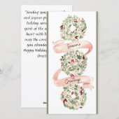 Warme wensen: Seizoenen Groeten Feestdagenkaart (Voorkant / Achterkant)