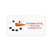 Warme wensen, Sneeuwman Etiket (Voorkant)