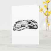 Warme wensen van een waakzame pup kaart (Gele Bloem)