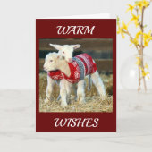 WARME WENSEN VAN GEITEN MET TRUIEN MET KERST KAART (Gele Bloem)