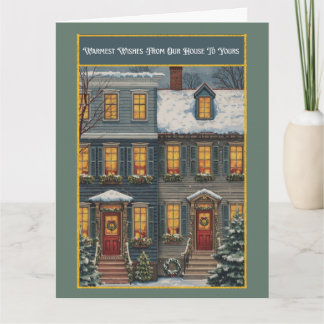 Warme Wensen Van Ons Huis Naar Jouw Greeting Card Kaart