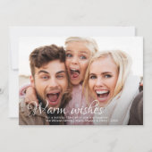 Warme wensen | Volledige foto Ruby Red Christmas Feestdagenkaart (Voorkant)