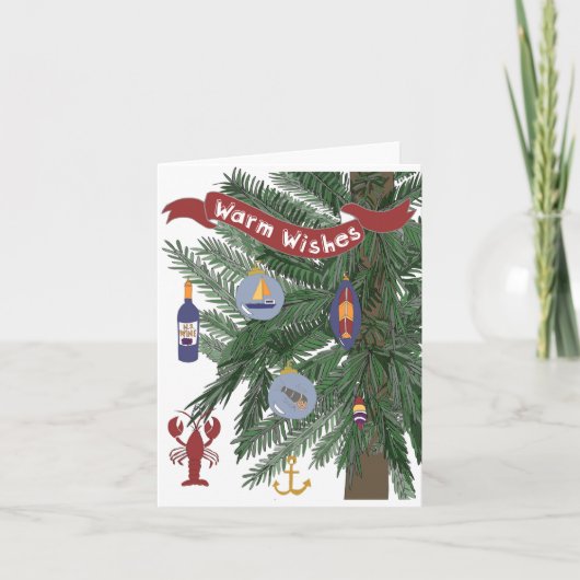 Warme wensen voor de oostkust!  feestdagen kaart (Voorkant)