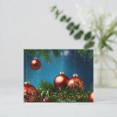 "Warme wensen voor een vrolijk kerstfeest en een v Briefkaart (Staand voorkant)