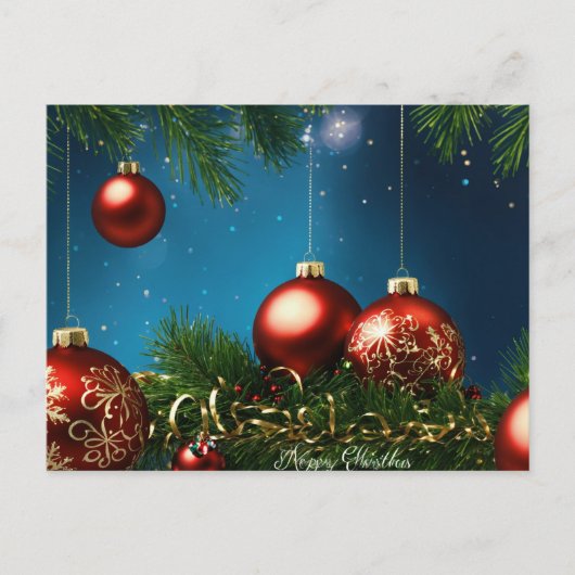 "Warme wensen voor een vrolijk kerstfeest en een v Briefkaart (Voorkant)