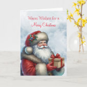 Warme wensen voor een vrolijke kerst Blank Holiday Kaart (Gele Bloem)