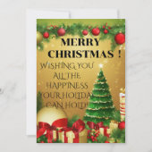 "Warme wensen voor een vrolijke kerst!" Feestdagenkaart (Voorkant)