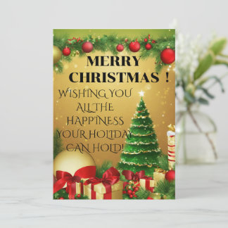 "Warme wensen voor een vrolijke kerst!" Feestdagenkaart