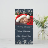 Warme wensen voor kerstkaarten feestdagenkaart (Staand voorkant)