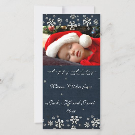 Warme wensen voor kerstkaarten feestdagenkaart (Voorkant)