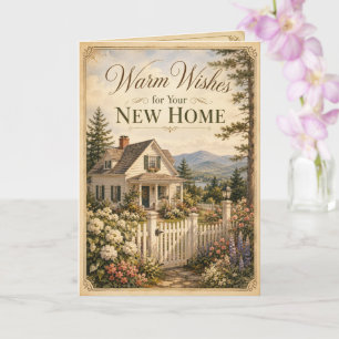 Warme wensen voor uw nieuwe huis New England Cotta Kaart
