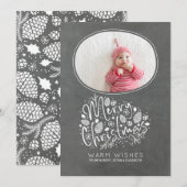 Warme wensen Vrolijke Kerstfoto Feestdagenkaart (Voorkant / Achterkant)