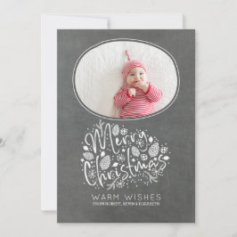 Warme wensen Vrolijke Kerstfoto Feestdagenkaart