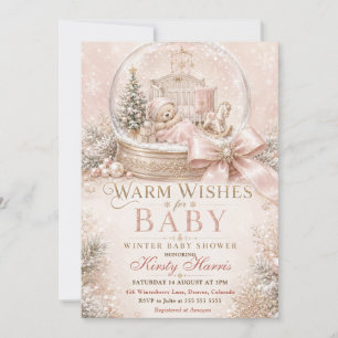 Warme Wensen Winter Baby Shower Kaart