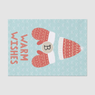 Warme Wensen Winter Kerstmuts & Handschoenen Vakan Tissuepapier