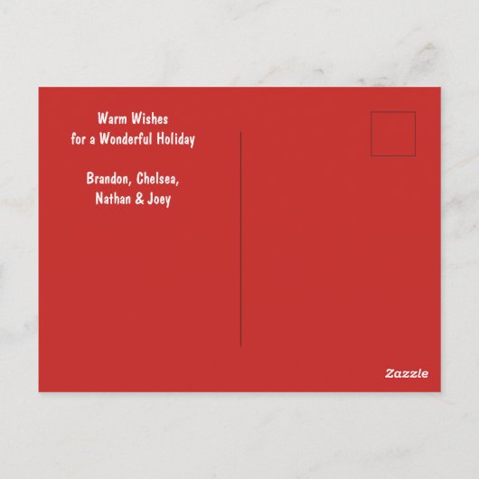 Warme Wensen Winter Sneeuw Scène Briefkaart (Achterkant)