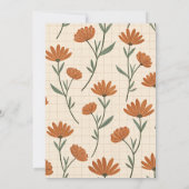 Warme Wilde Bloem Baby Shower Kaart (Achterkant)