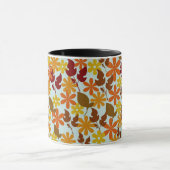 Warme Winter Bloemmotief – Knus Retro Bloem Mok (Midden)