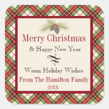 Warme winter geruite gepersonaliseerde vakantie